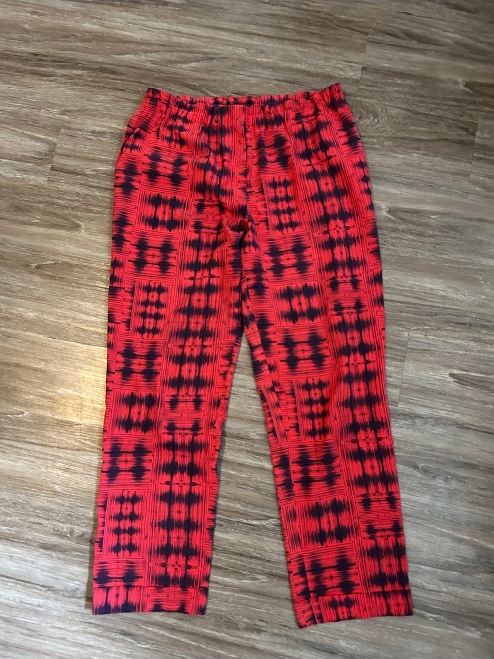 BCBG Max Azria Geometric Print Straight Leg Pants Size L